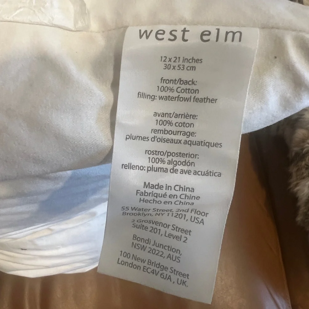 West Elm Navy Geo Accent Pillow